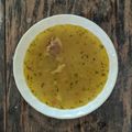El cooksnap de Mayra Diaz cuando hizo Caldo de costilla y arroz con lentejas guisadas.