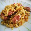 El cooksnap de Aroa Calleja Lozano cuando hizo Arroz con salchichas y espárragos trigueros.