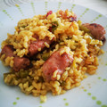 El cooksnap de Aroa Calleja Lozano cuando hizo Arroz con salchichas y espárragos trigueros.