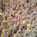 El cooksnap de Roxana Carol cuando hizo Arroz frito al estilo La buena Cubana acompañado con ensalada de pepino fresco.