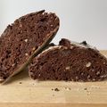 Cooksnap dari NatureAhead untuk resep Sourdough Chocolate hazelnut raisin brownie rustic bread