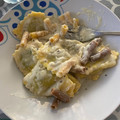 El cooksnap de Irene Troya cuando hizo Ravioli de requesón y espinacas con salsa de quesos.