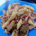 El cooksnap de Laura Parado cuando hizo Pasta con coliflor y repollitos.