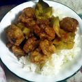 khadijanoor11's cooksnap of when they made sweet n sour chicken over rice.