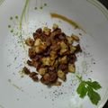 El cooksnap de Diana Blanco cuando hizo Mollejas al sartén.