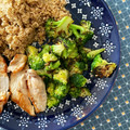 Liam's cooksnap of when they made Pan-fried Garlic Chilli Broccoli.
