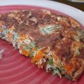 El cooksnap de Claudia Isabel cuando hizo Tortilla de porotos verdes con zanahoria.
