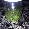 El cooksnap de Anabel cuando hizo Ajo y perejil para conservar en la heladera.