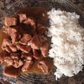 El cooksnap de Susana cuando hizo Dados de pavo al wok.