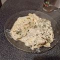 El cooksnap de Silvana cuando hizo Filet de merluza en colchón de papas con salsa crema roquefort.