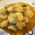El cooksnap de Sergi 221 cuando hizo Romesco de rape, gambas 🍤 y patatas 🥔.