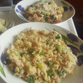 El cooksnap de Kami cuando hizo Rissotto de salmón ahumado.