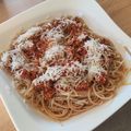 Roman's cooksnap of when they made Vegetarisches Sugo mit Tofu.