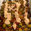 Philip Pantelides's cooksnap of when they made Curried chicken, sprouts and chickpeas with honey lemon yogurt.