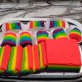 Cooksnap dari Chelsea untuk resep RAINBOW CAKE POTONG /BOLU KUKUS PELANGI