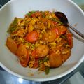 Cooksnap dari Posiqlab untuk resep Bekal Sekolah, Nasi with sosis cah telur saos asam manis, nugget