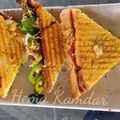 Hema Kamdar's cooksnap of when they made ગ્રીલ્ડ વેજીટેબલ ચીઝ સેન્ડવીચ(veg grill cheese sandwich recipe in Gujarati).