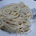 El cooksnap de Hernan Lopez cuando hizo Spaghetti a la Carbonara.