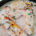 El cooksnap de Evelexis Aleman cuando hizo Pollo marsala con salsa cremosa.