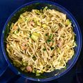 El cooksnap de JOSE LUIS CRUZ cuando hizo Tagliatelle con gamberi e zucchini all'aglio.