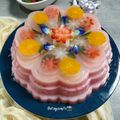 Cooksnap dari Ati Agus Sapto (Mom's Firza) untuk resep Puding Susu Yogurt with Edible Flower / Hantaran / Gift
