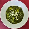 Richa Vardhan का कुकस्नैप जब उन्होंने पालक पनीर (palak paneer recipe in Hindi) बनाया था।