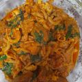 Cooksnap dari Kristiari Wahyuningsih untuk resep Usus Ayam bumbu kuning daun kemangi