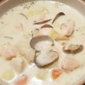 Lorenzo Lang's cooksnap of when they made Zuppa di pesce Irlandese.