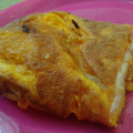 El cooksnap de Coru b cuando hizo Tortilla francesa con bacon y queso en polvo.
