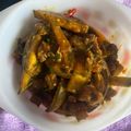Cooksnap Mimi Azmi semasa beliau membuat Daging Serai Goreng Kunyit Garing.