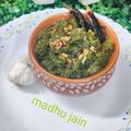 Madhu Jain का कुकस्नैप जब उन्होंने पालक सरसों साग (palak sarson saag recipe in Hindi) बनाया था।