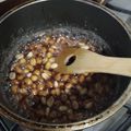 El cooksnap de Karina Herrera cuando hizo Garrapiñadas de maní.
