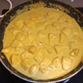 El cooksnap de Irene cuando hizo Pollo al curry con nata.