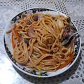 El cooksnap de Pablo cuando hizo Tallarín saltado criollo.