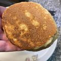 El cooksnap de Camila cuando hizo Pancakes de avena y banana.