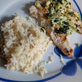 El cooksnap de Manuel Rojas cuando hizo Pescado al mojo de ajo con arroz verde.