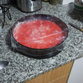 El cooksnap de Cristian. cuando hizo Tarta de queso y limón con gelatina de frambuesas.