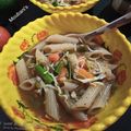 Moubani Das Biswas's cooksnap of when they made পাস্তা ভেজিস স‍্যুপ (pasta veggies soup recipe in Bengali).