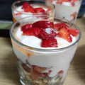 El cooksnap de Nadirah avalos cuando hizo Cheesecake con yogur y fresas (alto en proteína y bajo en grasas).