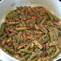 Sonal Modha's cooksnap of when they made Masala bhindi (ladies finger).