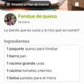 El cooksnap de Albert cuando hizo Fondue de queso.