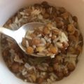 El cooksnap de Angélica cuando hizo Lentejas con arroz.