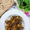 کوک اسنپ Saeideh Fathi بعد از امتحان کردن آلو پالَک با رب انار 😋😍 (خوراک سیب زمینی و اسفناج پاکستانی) شام ساده.