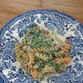 El cooksnap de Marisa Rubio cuando hizo Pasta "falsa carbonara al tartufo" con bacon y espinacas.