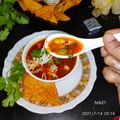 Hetal Chirag Buch's cooksnap of when they made ચીઝ કોર્ન ટોમેટો સૂપ (Cheese Corn Tomato Soup Recipe In Gujarati).