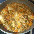 El cooksnap de Pamela Gonzalez cuando hizo Arroz con verduras y muslos de pollo.