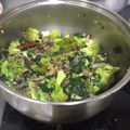 El cooksnap de Claudia Rojas cuando hizo Champiñones con espinaca y brócoli.