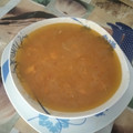 El cooksnap de Herminio Cañizares cuando hizo Sopa de esqueleto y cabeza de salmón con fideos.