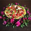 Cooksnap από Francesca Diomede στη συνταγή Σαλάτα με φράουλες, αχλάδι, κουνουπίδι, ντοματίνια, περγαμόντο, πιπεριές, ρόκα, λόλα, γλυκοπατάτα 😋