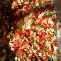 El cooksnap de Mariela Leniz cuando hizo Salsa criolla.